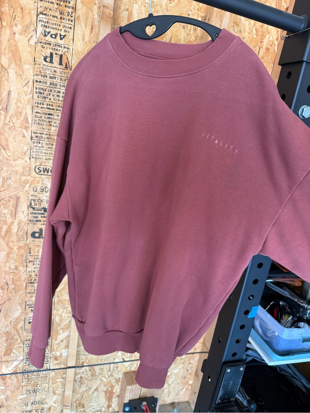 Vitality Men's Crewneck Sweatshirt - rosewood